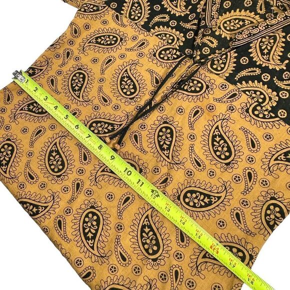 Paisley Print Cotton Band Collar Tapered Tunic Women’s Size Small - Picture 7 of 8